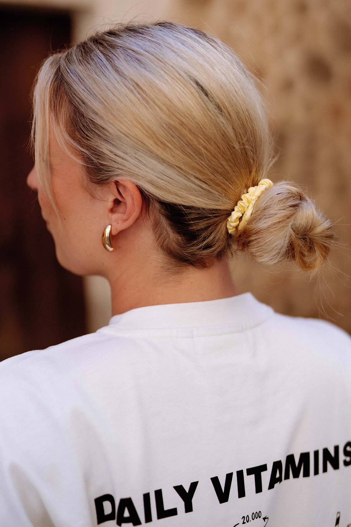 Silk Scrunchies 3er Set | Lemon
