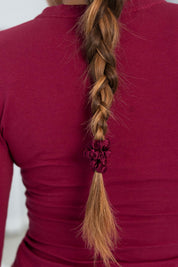 Silk Scrunchies 3er Set | Plum