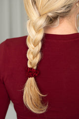Silk Scrunchies 3er Set | Santa Red