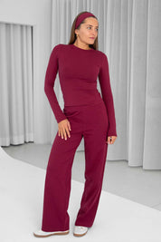 Straight Leg Hose | Plum