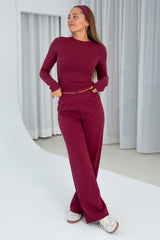 Straight Leg Hose | Plum