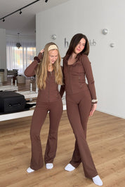 Flare Yoga Hose | Chocolate Brown