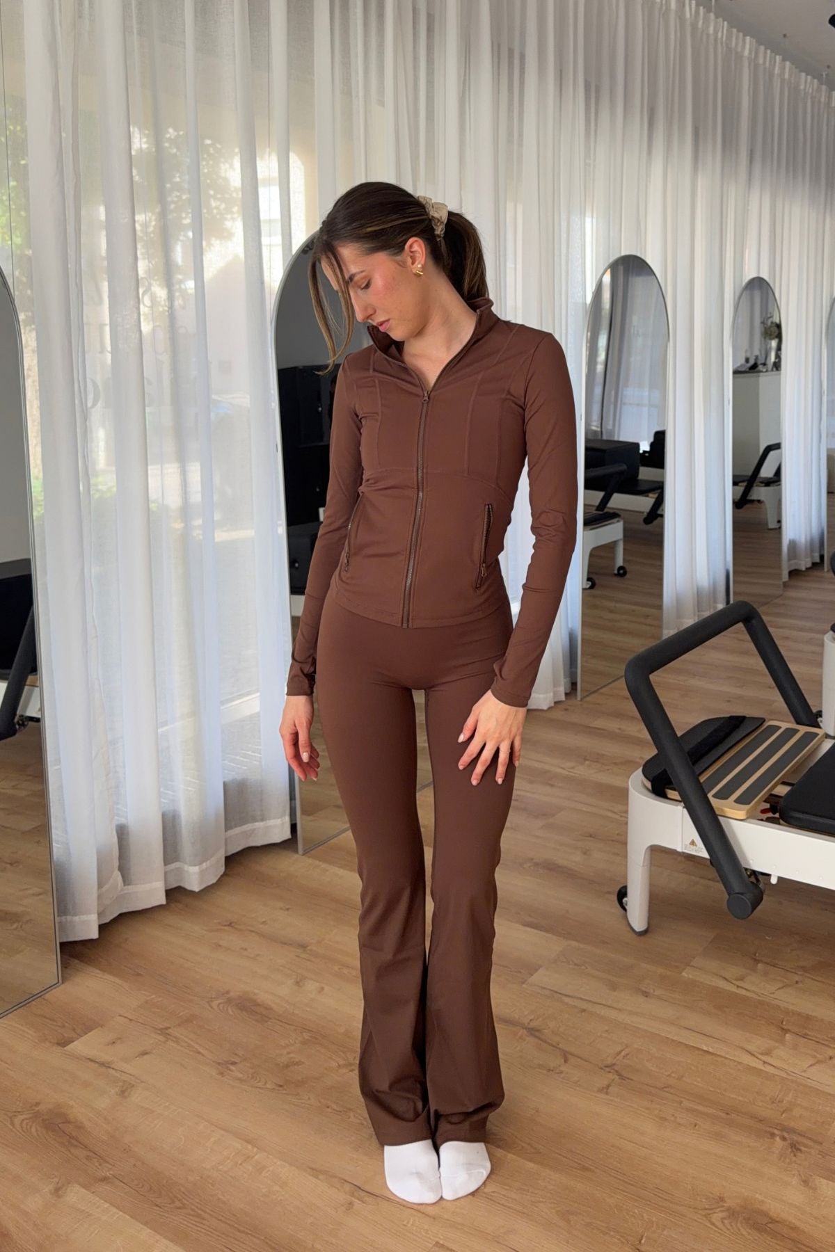 Flare Yoga Hose | Chocolate Brown